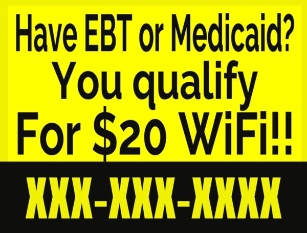 Picture of 18" x 24" Yard Sign - EBT or Medicaid 7