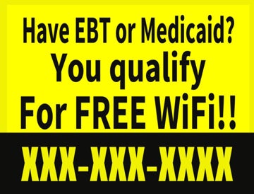 Picture of 18" x 24" Yard Sign - EBT or Medicaid 8
