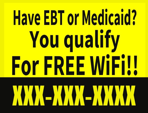 Picture of 18" x 24" Yard Sign - EBT or Medicaid 8