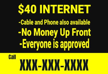 Picture of 12" x 18" Yard Sign - $40 INTERNET
