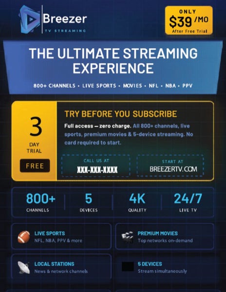 Picture of Breezer TV Flyer 2 - 8.5" x 11"