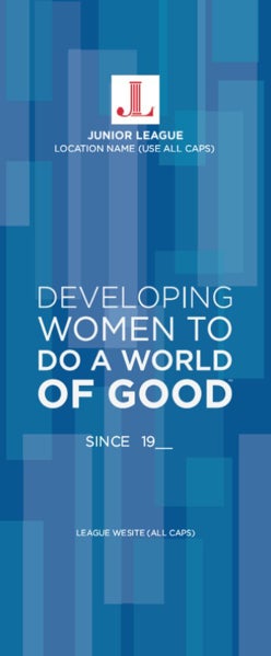 Picture of Custom Tagline Retractable Banner - 78" x 33" -  Navy