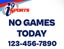 Picture of No Games Today 123-456-7890 Field Sign 24x18