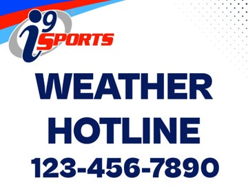 Picture of Weather Hotline 123-456-7890 Field Sign 24x18