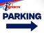 Picture of Parking Right Arrow Field Sign 24x18