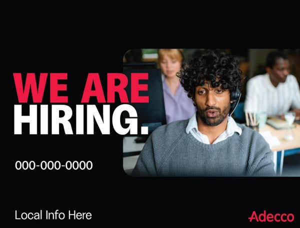 Picture of We Are Hiring - Phone Number - 18" x 24"