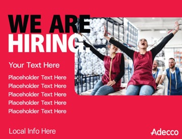Picture of We Are Hiring - Custom Text - 18" x 24"