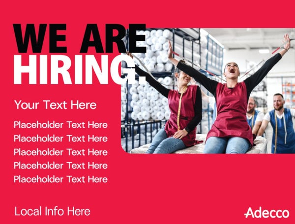 Picture of We Are Hiring - Custom Text - 18" x 24"