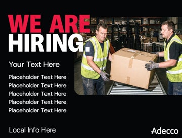 Picture of We Are Hiring - Custom Text 2 - 18" x 24"