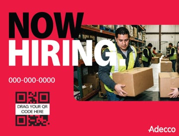 Picture of Now Hiring - Qr Code - 18" x 24"