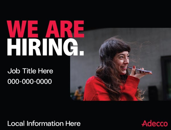 Picture of Now Hiring - Job Title - 18" x 24"