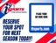 Picture of Reserve Your Spot Next Season Field Sign 24x18