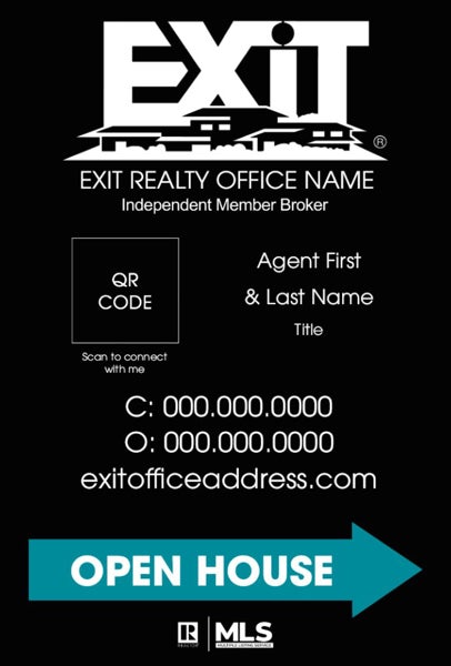 Picture of Open House Agent Info Black - 36"x24"
