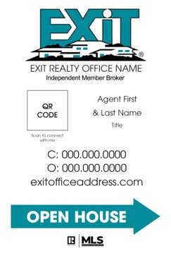 Picture of Open House Agent Info Standard Teal - 36"x24"