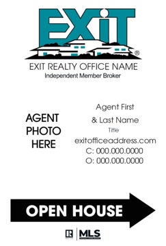 Picture of Open House Agent Info Photo Standard Teal - 36"x24"