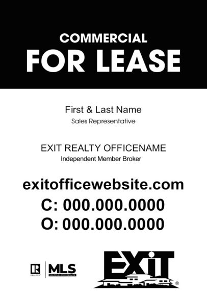 Picture of Commercial For Lease Monotone Black - 36"x24"