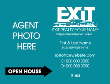 Picture of Open House Photo Teal - 18"x24"