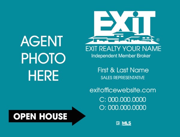 Picture of Open House Photo Teal - 18"x24"