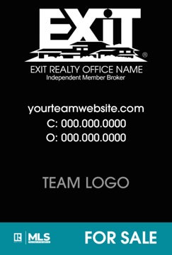 Picture of Team Logo Sign Black 36" x 24"