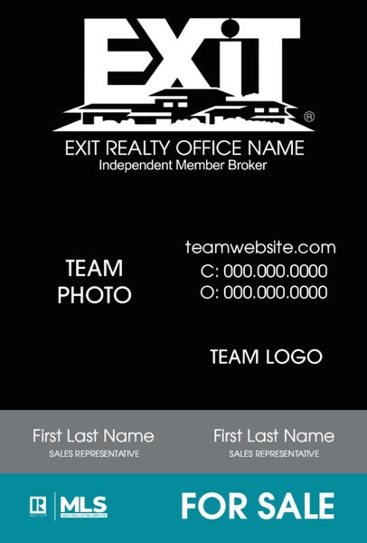 Picture of Team Logo w/ Photo Sign Black 36" x 24"