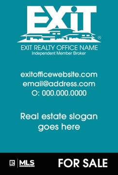Picture of Agent Sign Teal 36" x 24"