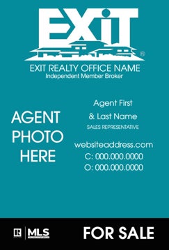 Picture of Agent Photo Sign Teal 36" x 24"