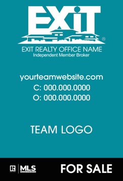 Picture of Team Logo Sign Teal 36" x 24"