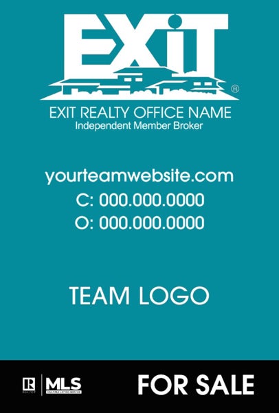 Picture of Team Logo Sign Teal 36" x 24"