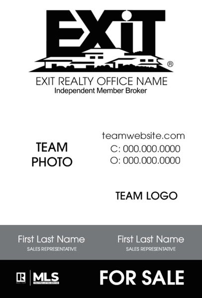 Picture of Team Logo w/ Photo Sign Monotone 36" x 24"