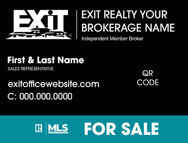 Picture of Agent Sign Black 18" x 24"