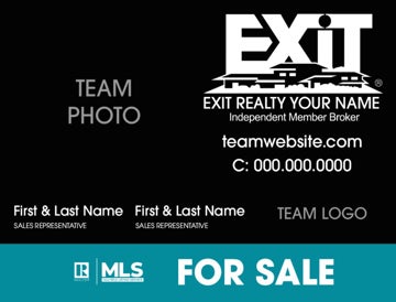 Picture of Team Logo w/ Photo Sign Black 18" x 24"