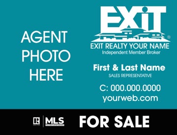 Picture of Agent Photo Sign Teal 18" x 24"