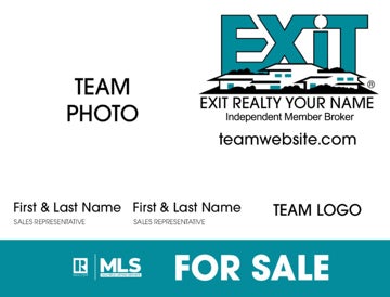 Picture of Team Logo w/ Photo Sign White 18" x 24"