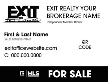 Picture of Agent Sign Monotone 18" x 24"