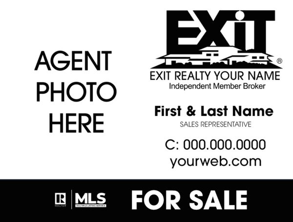 Picture of Agent Photo Sign Monotone 18" x 24"