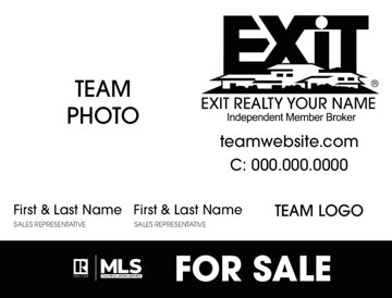 Picture of Team Logo w/ Photo Sign Monotone 18" x 24"