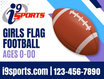 Picture of Girls Flag Football Icon Road Sign