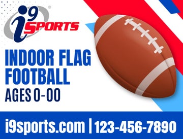 Picture of Indoor Flag Football Icon Road Sign