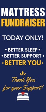 Picture of Blue/Yellow Retractable Banner - 78" x 33"