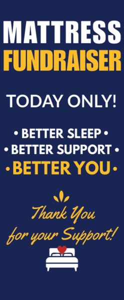 Picture of Blue/Yellow Retractable Banner - 78" x 33"