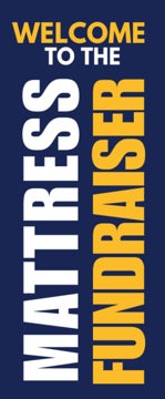 Picture of Blue/Yellow Day of Sale Retractable Banner - 78" x 33"