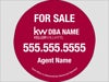 Picture of Market Center Agent For Sale Sign - 17" x 17" Circle Shaped