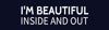 Picture of I'M BEAUTIFUL INSIDE AND OUT Navy Rider - 6" x 24"