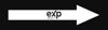Picture of New Black Logo Arrow Directional - 6" x 24"