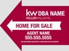 Picture of Home for Sale with Phone and Name - 16.75" x 22.75" Arrow Shaped