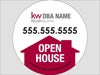 Picture of Open House Home Outline Sign - 17" x 17" Circle Shaped