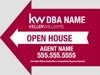 Picture of Open House with Phone and Name - 16.75" x 22.75" Arrow Shaped