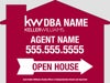 Picture of Open House with Phone and Name - 17" x 20" House Shaped