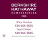 Picture of DBA, Office Number, Agent Name, and Agent Number - White Background - 24" x 30"