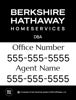 Picture of DBA, Office Number, and Agent Name -Black and White - 24" x 18"